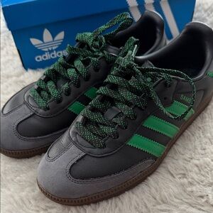 Adidas Samba OG W Gray Green Sneakers Size 5.5 Like New
